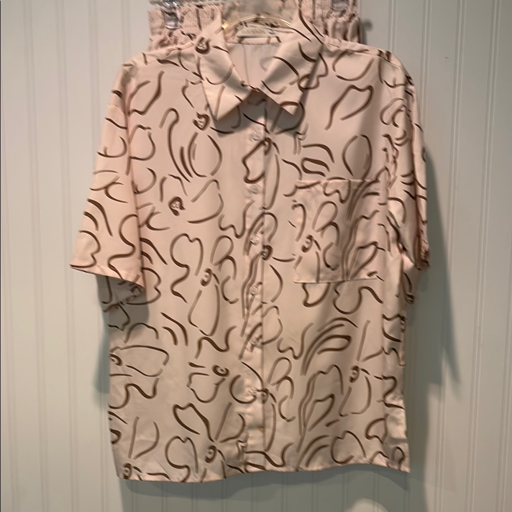 O. Vianca 3 Piece Pajama Set Size Small